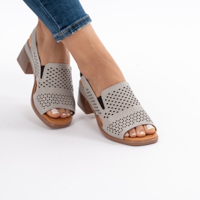 Sandale Piele Naturala Gri JY5831