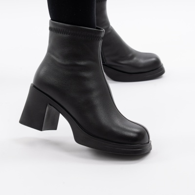 Botine Piele Naturala Negre 1350