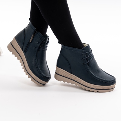 Ghete Piele Naturala Imblanite Talpa Striată Navi MM217B