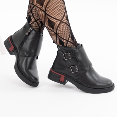 Ghete Piele Naturala Negre T2630