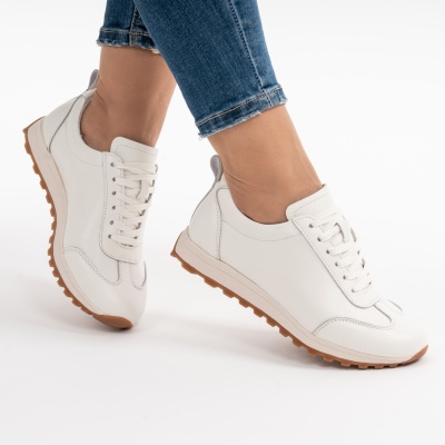 Pantofi Casual Piele Naturala Bej F002-642