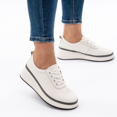 Pantofi Casual Piele Naturala Bej JY6700