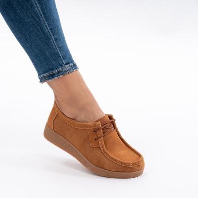 Pantofi Casual Piele Naturala camel 8517-1
