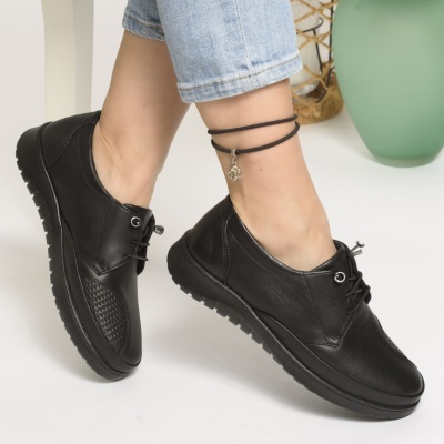Pantofi Casual Piele Naturala Negri