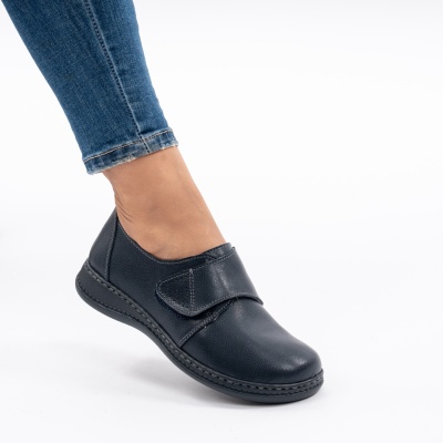 Pantofi Dama Piele Naturala Albastri XH040