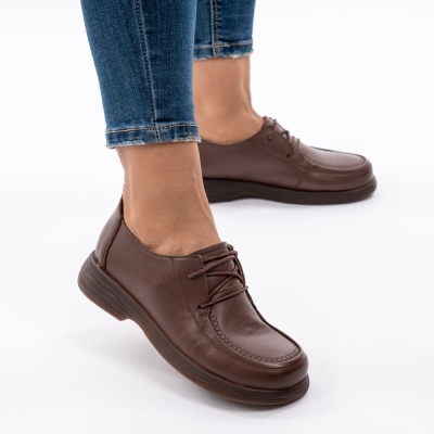 Pantofi Dama Piele Naturala Maro 8055