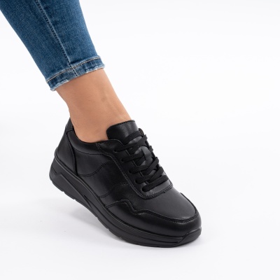 Pantofi Dama Piele Naturala Negri F001-768