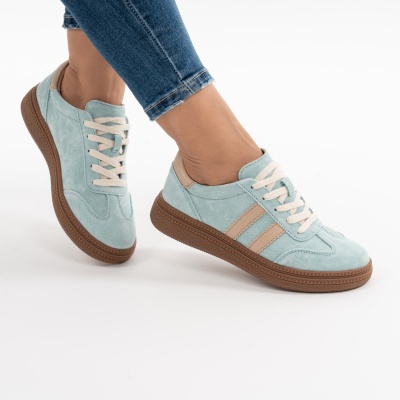 Pantofi Sport Piele Naturala Blue AN8790