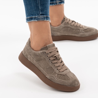 Pantofi Sport Piele Naturala Kahki R830