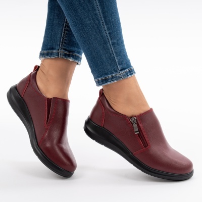 Pantofi Talpa Flexibila Piele Naturala T-3100 Visniu