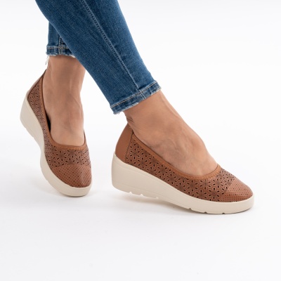 Pantofi Talpa Ortopedica Piele Naturala Camel AN3129