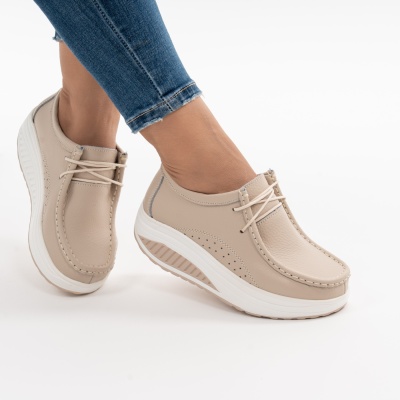 Pantofi Talpa Ortopedica Piele Naturala PL 42 Bej
