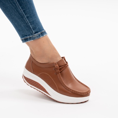 Pantofi Talpa Ortopedica Piele Naturala PL 42 Maro