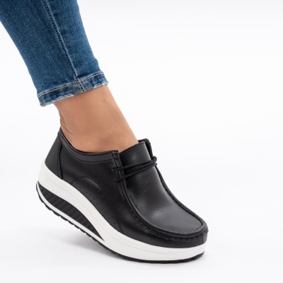 Pantofi Talpa Ortopedica Piele Naturala PL 42 negru
