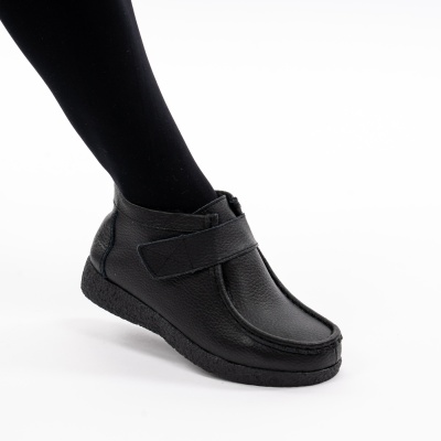 Ghete Imblanite Piele Naturala BLACK 213-1B