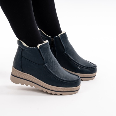 Ghete Piele Naturala Imblanite Talpa Striată Navi MM219B