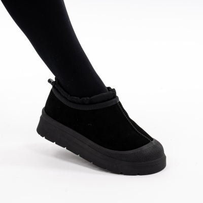 Ghete Piele Naturala Imblanite tip UG Negru 8575