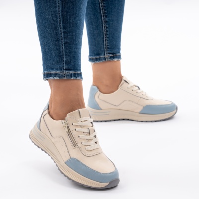 Pantofi Casual Piele Naturala Blue AN256