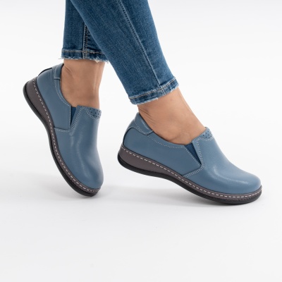Pantofi Casual Piele Naturala Blue AP2115