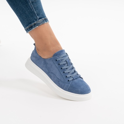 Pantofi Casual Piele Naturala Blue F005-031
