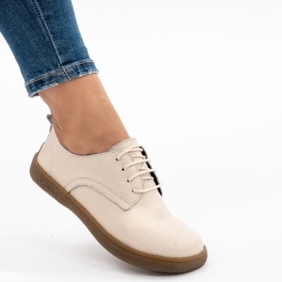 Pantofi Casual Piele Naturala COD 205 Bej
