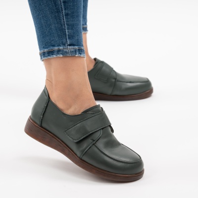 Pantofi Casual Piele Naturala Kaki 1902