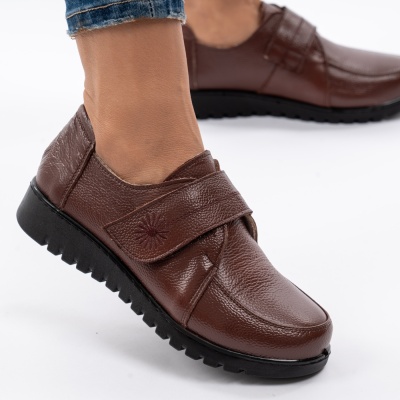 Pantofi Casual Piele Naturala Maro AN551