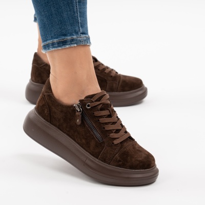 Pantofi Casual Piele Naturala Maro F002-651