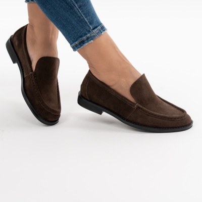Pantofi Casual Piele Naturala Maro R833
