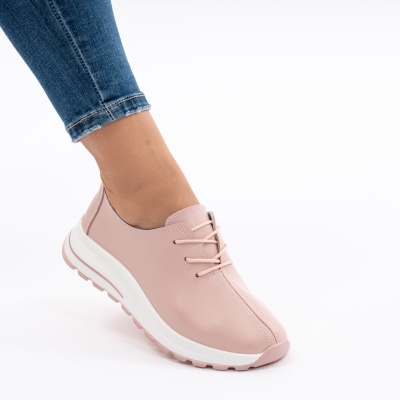 Pantofi Dama Piele Naturala Roz T-5931