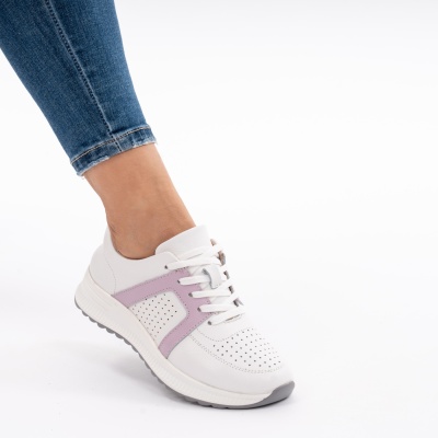 Pantofi Sport Piele Naturala 526 Mov