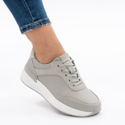 Pantofi Sport Piele Naturala Verde F001-948