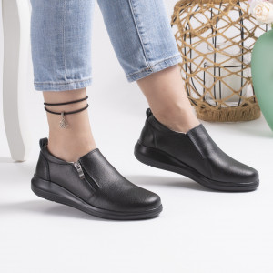 Pantofi Talpa Flexibila Piele Naturala T-3100 Negri