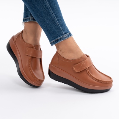 Pantofi Talpa Ortopedica Piele Naturala 1157 Camel