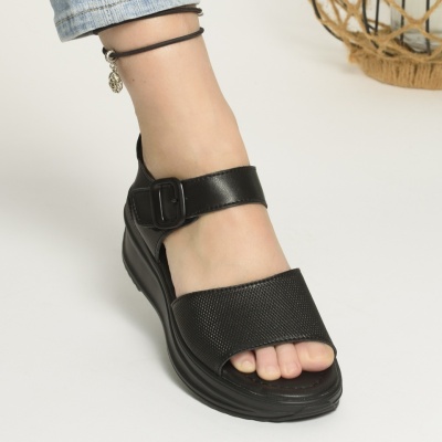 Sandale Piele Naturala Negru F001-797