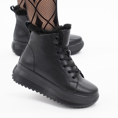 Ghete Piele Naturala Imblanite Talpa Striată Negre F002-296