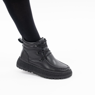 Ghete Piele Naturala Imblanite Talpa Striată Negru Jy7950