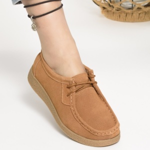 Pantofi Casual Piele Naturala Orange 8517-1