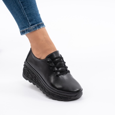 Pantofi Casual Piele Naturala JY5096 Negru