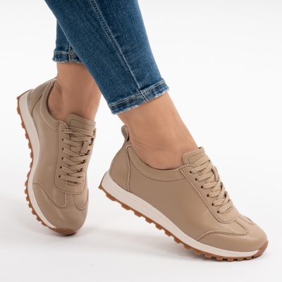 Pantofi Casual Piele Naturala Kahki F002-642