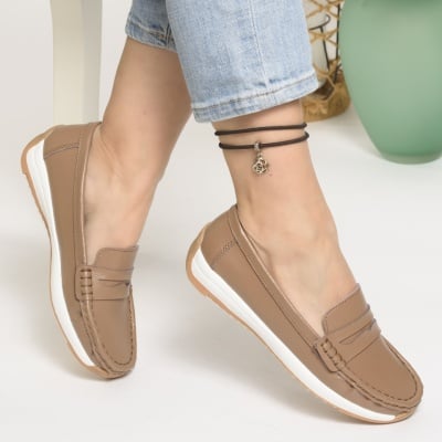Pantofi Casual Piele Naturala Maro 216-013