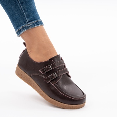 Pantofi Casual Piele Naturala Maro 8512