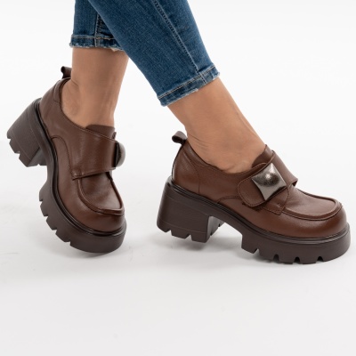 Pantofi Casual Piele Naturala Maro AN277