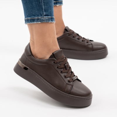 Pantofi Casual Piele Naturala Maro F005-029