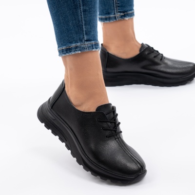 Pantofi Dama Piele Naturala Negri T-5931