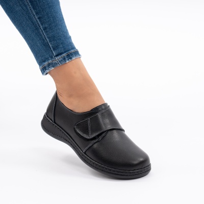 Pantofi Dama Piele Naturala Negri XH040