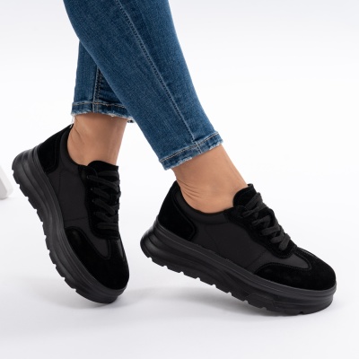 Pantofi Piele Naturala Talpa RELAX A03-1 Negri