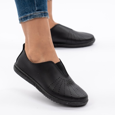 Pantofi Sport Piele Naturala 72-06 Negru