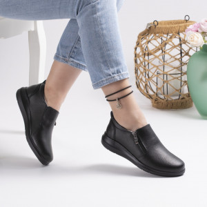 Pantofi Talpa Flexibila Piele Naturala T-3100 Negri