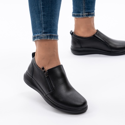 Pantofi Talpa Flexibila Piele Naturala T-3100 Negri